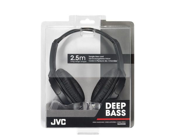 JVC, HA-RX330E, juodos sp. dinaminės ausinės