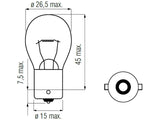 Bosma lemputė BA15s, 18W, 25X47 Įtampa: 6 V