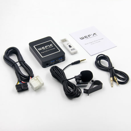 WEFA, 05BT, USB/BT adapteris Honda, Acura 2,4 - Du USB lizdai, AUX jungtis, mikrofonas, laidai
