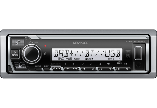 Kenwood, KMR-M508DAB USB MP3 magnetola su AUX įėjimu, Bluetoot