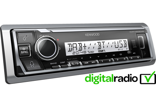 Kenwood, KMR-M508DAB USB MP3 magnetola su AUX įėjimu, Bluetoot