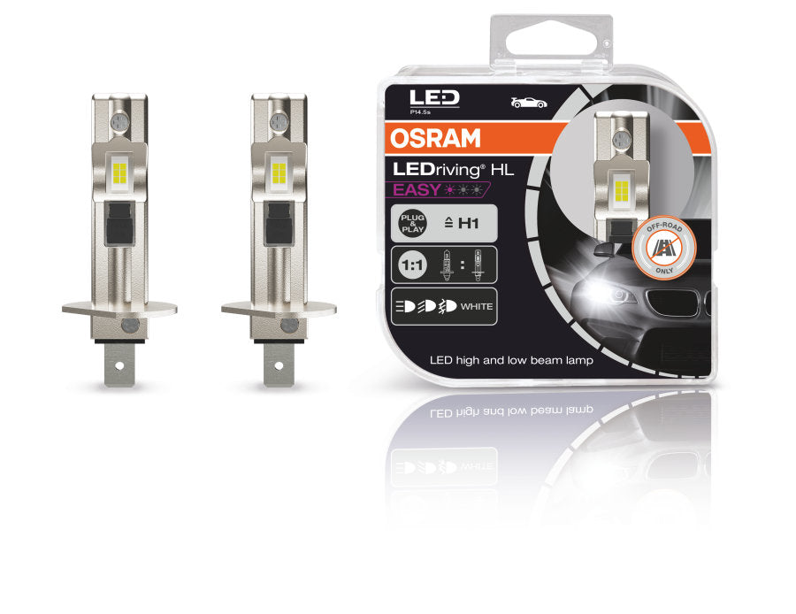 Osram LED pagrindinės šviesos H1, 6500K, 2vn, 64150DWESY-HCB