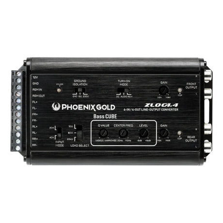 Phoenix Gold, ZLOC4.4,  Hi-Lo adapteris - Juodas metalinis korpusas su jungtimis ir reguliatoriais