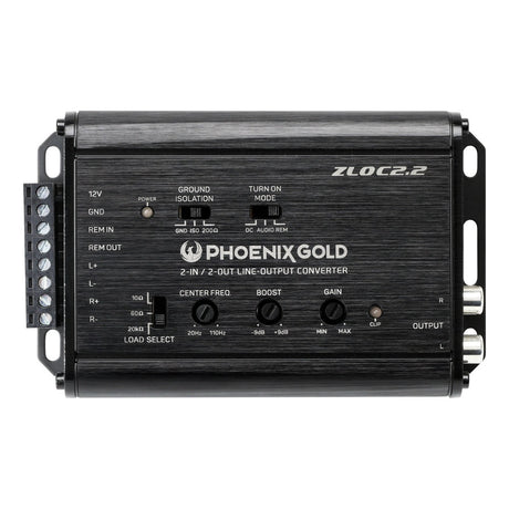 Phoenix Gold, ZLOC2.2,  Hi-Lo adapteris - Juodas metalinis korpusas su jungtimis ir reguliatoriais