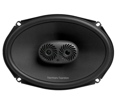 Harman Kardon, FIT 96M, 15 x 23 cm/6 x 9"  3-juostų koaksialiniai - Dvi apvalios grotelės viršuje