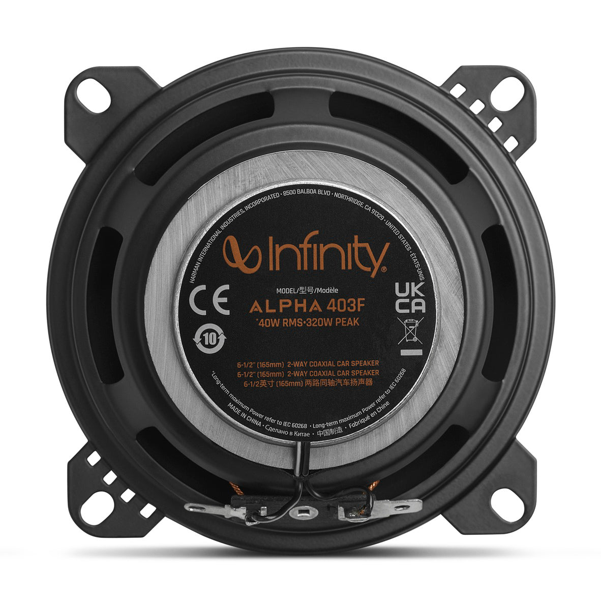 Infinity, Alpha 403F, 10 cm 2-juostų koaksialiniai garsiakalbiai