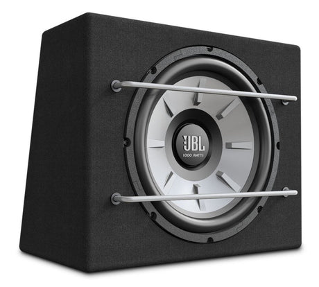 JBL, STAGE 1200B žemų dažnių kol. su dėže - Šoninis vaizdas su apsauginiais strypais