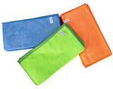 Mikropluošto šluostė „bulk pack“ – 36 vnt. 280 g/m² 40x40 cm - Trys skirtingų spalvų šluostės su logotipais