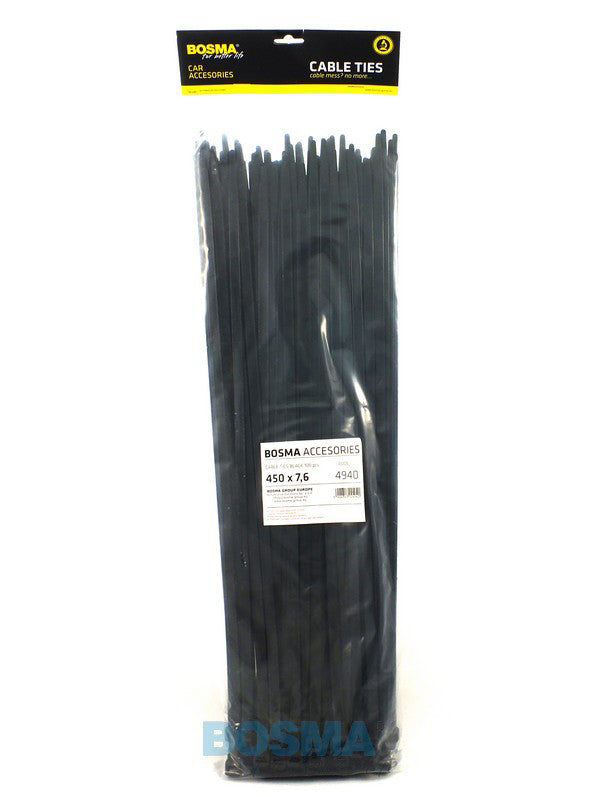 Bosma, kabelio dirželis 7.6x450mm juodas, 100vnt