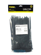 Bosma, kabelio dirželis  7.6x200mm juodas, 100vnt