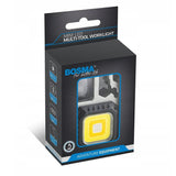 Bosma, LED žibintuvėlis 400Lm Multi-Tool - Juoda pakuotė su logotipu ir priekine dalimi