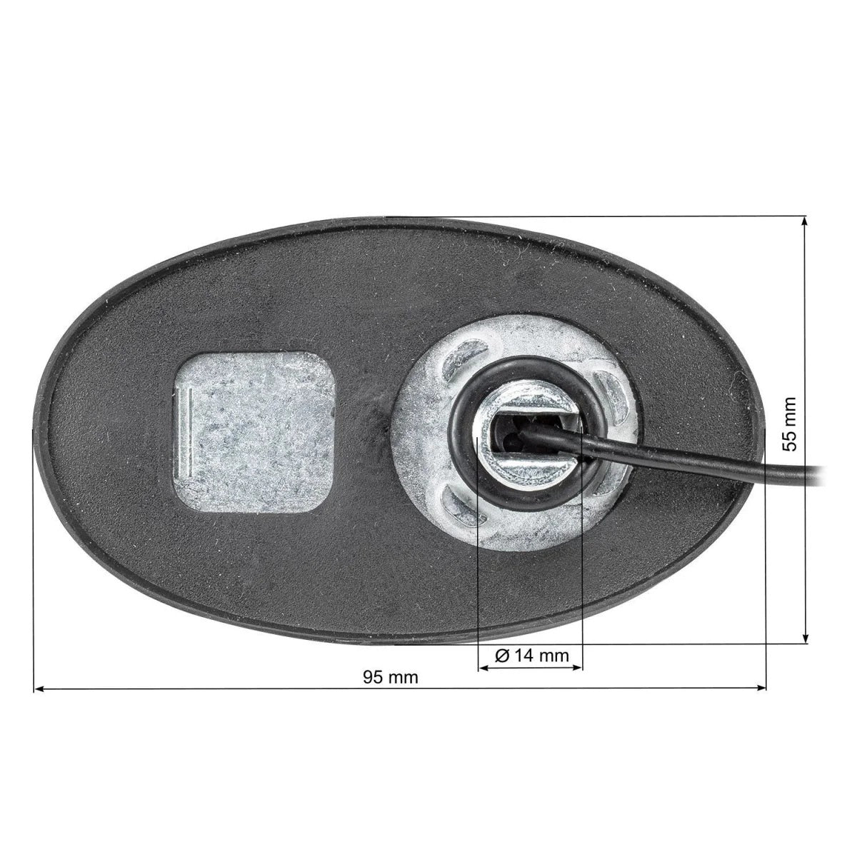 FM/AM automobilio antena Peugeot, Citroen - Matmenys, jungtis, tvirtinimo detalė