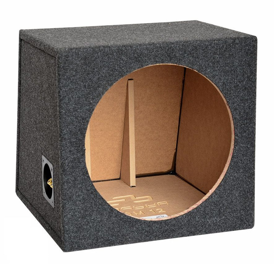 Korpusas žemų dažnių garsiakalbiui MDF, 30l, 30cm - Jungtis ir vidinė pertvara matoma
