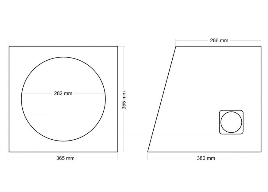 Korpusas žemų dažnių garsiakalbiui MDF, 30l, 30cm