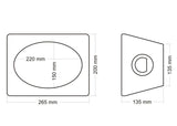 Korpusas žemu dažnių garsiakalbiui MDF12, 3.6l, 6x9"