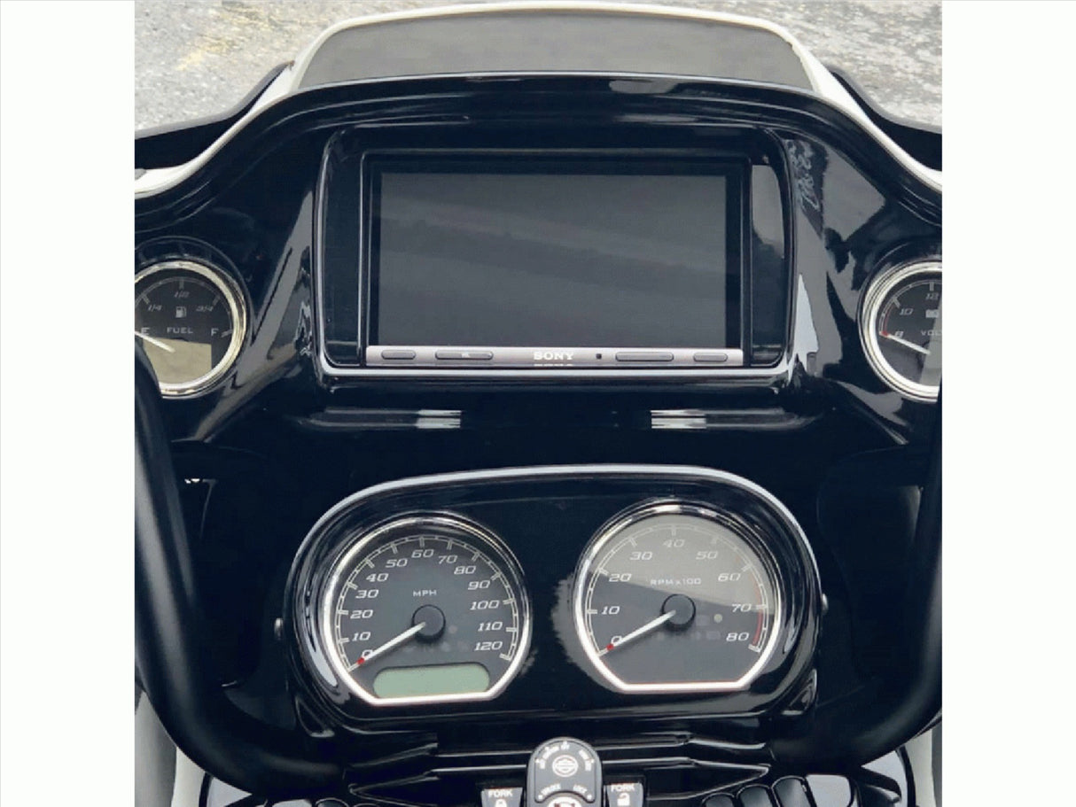LAFHD01, rėmelis  2 DIN Harley-Davidson - Sony ekranas, du apvalūs prietaisai