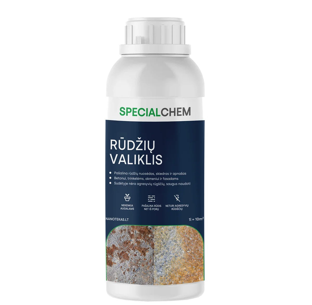 SpecialChem rūdžių valiklis (betonui, akmeniui) - 1 litras