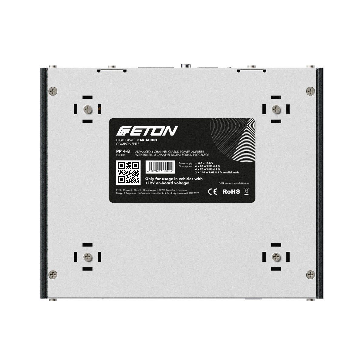 ETON PP 4-8 – 4 kanalų DSP stiprintuvas