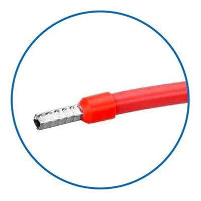 Replės, keturpusės, antgalių ar vamzdelių 0.25 - 10mm² užspaudimui - Raudonas vamzdelis su metaliniu antgaliu