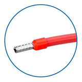 Replės, keturpusės, antgalių ar vamzdelių 0.25 - 10mm² užspaudimui - Raudonas vamzdelis su metaliniu antgaliu