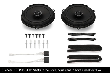Pioneer TS-Q160F-FD Ford / Mazda - Garsiakalbiai su tvirtinimo detalėmis ir laidais