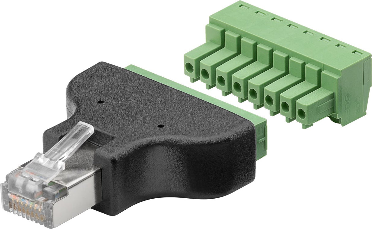 Goobay Terminal Block 8-pin > RJ45 male (8P8C), adapteris