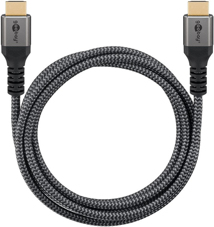 Goobay Ultra High Speed HDMI™ Sharkskin Grey, signalinis HDMI kabelis