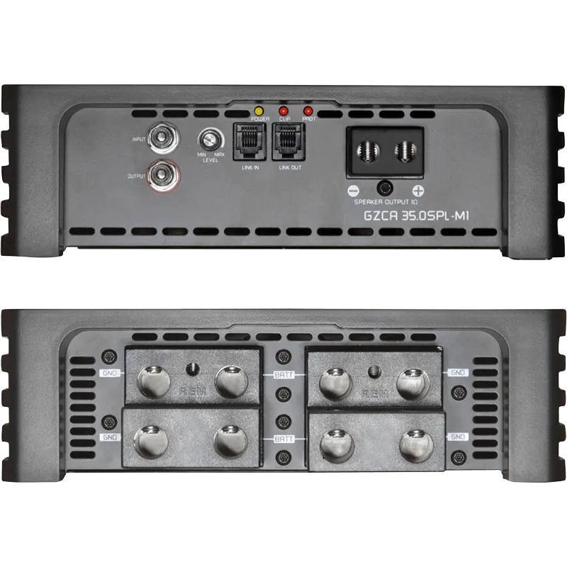 1 kanalo 1 - omo D klasės garso stiprintuvas Ground Zero GZCA 35.0SPL-M1, 35000W. Skirtas varžyboms