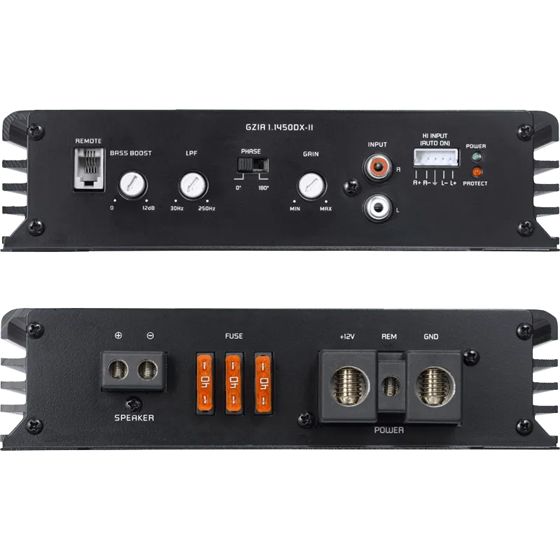 1 kanalo D klasės garso stiprintuvas Ground Zero GZIA 1.1450DX-II, 1450W