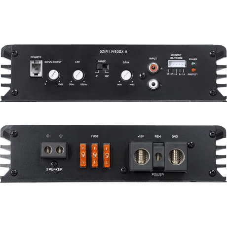 1 kanalo D klasės garso stiprintuvas Ground Zero GZIA 1.1450DX-II, 1450W