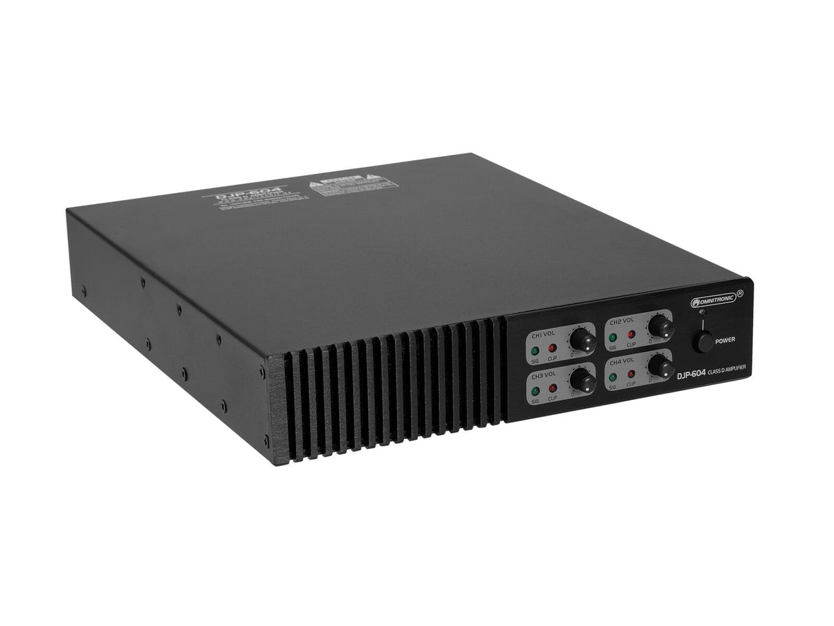 OMNITRONIC DJP-604 4-kanalinis klasės D stiprintuvas