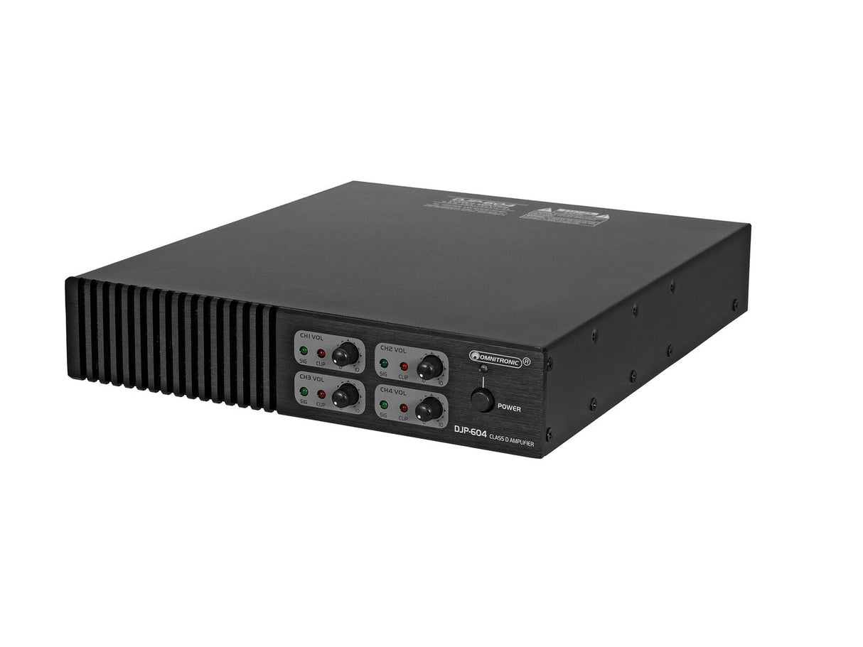 OMNITRONIC DJP-604 4-kanalinis klasės D stiprintuvas
