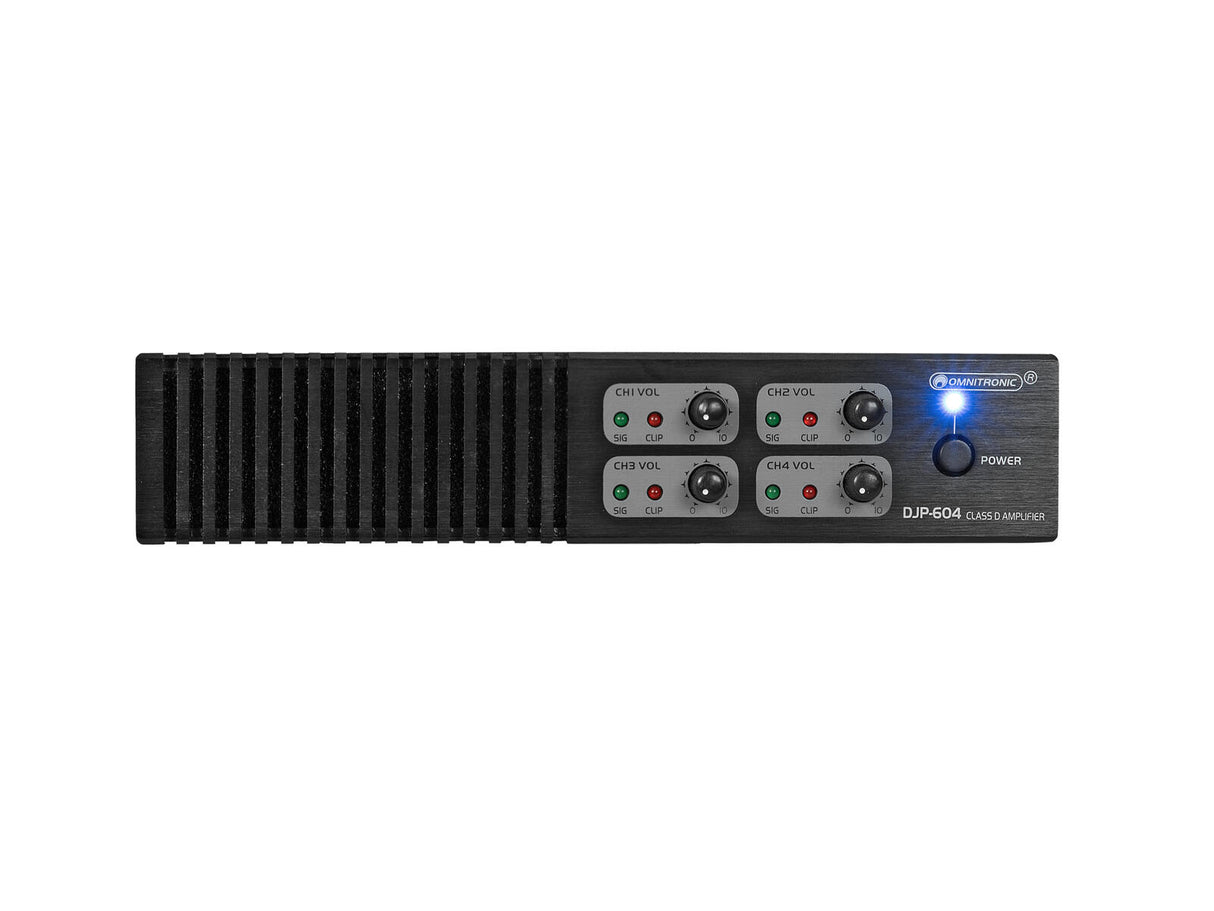 OMNITRONIC DJP-604 4-kanalinis klasės D stiprintuvas
