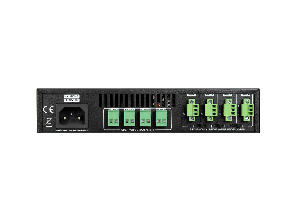 OMNITRONIC DJP-604 4-kanalinis klasės D stiprintuvas