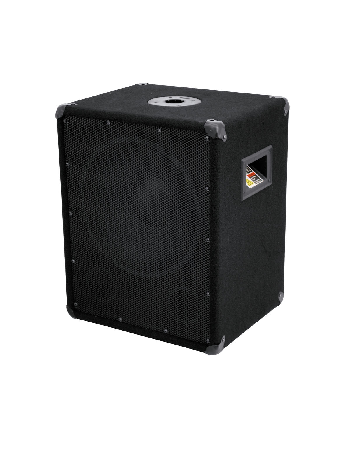 OMNITRONIC BX-1250 Subwoofer 600W - Juodas garsiakalbis su metaline apsauga
Rankena ir logotipas šone