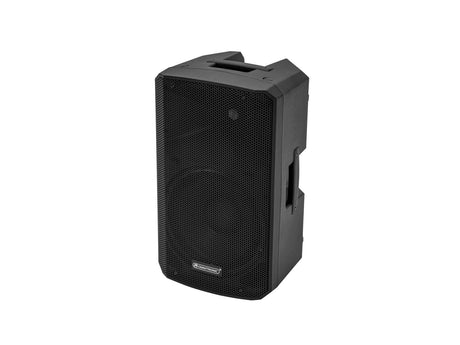 OMNITRONIC VFM-210 MK2 2-way Speaker - Šoninė pusė su rankena ir jungtimis