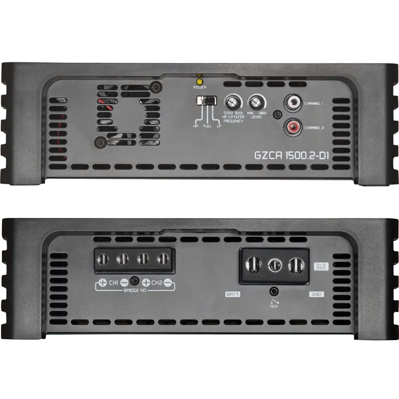2 kanalų 1 - omo D klasės garso stiprintuvas Ground Zero GZCA 1500.2-D1 SPL, 3000W