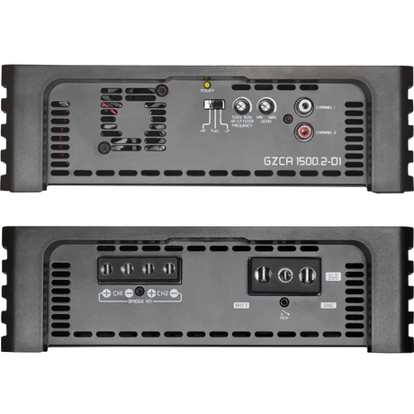 2 kanalų 1 - omo D klasės garso stiprintuvas Ground Zero GZCA 1500.2-D1 SPL, 3000W