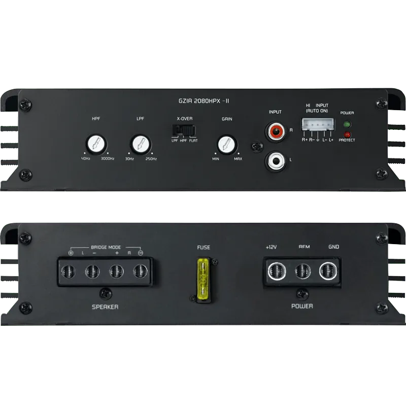 2 kanalų AB klasės garso stiprintuvas Ground Zero GZIA 2080HPX-II, 240W