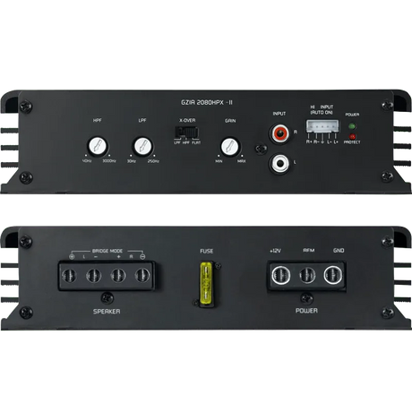 2 kanalų AB klasės garso stiprintuvas Ground Zero GZIA 2080HPX-II, 240W