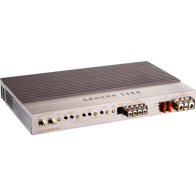 2 kanalų AB klasės garso stiprintuvas Ground Zero GZUA 2.250SQ-PLUS, 1200W