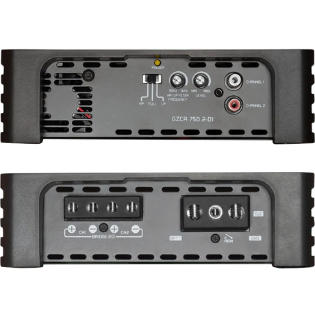 2 kanalų D klasės garso stiprintuvas Ground Zero GZCA 750.2-D1 SPL, 1500W