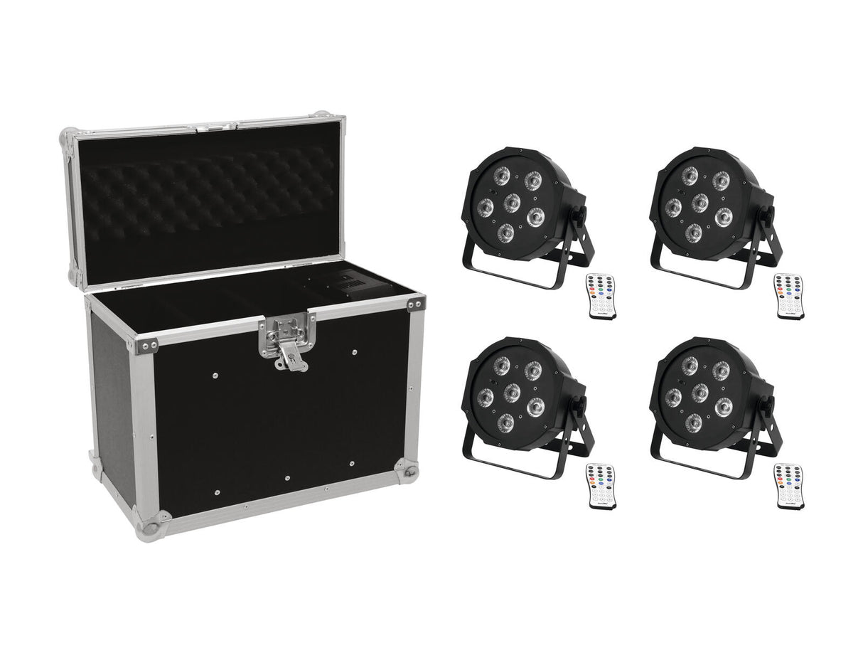 EUROLITE Komplektas 4x LED SLS-603 + Krepšys EC-SL4M dydis M
