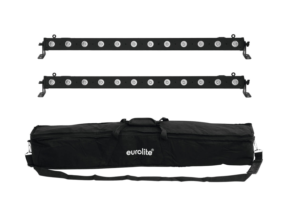 EUROLITE Komplektas 2x LED BAR-12 QCL RGBA + Minkštas krepšys