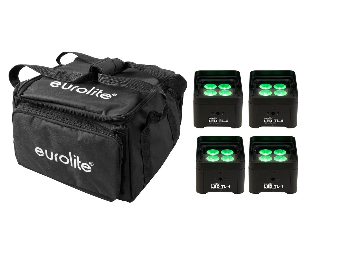 EUROLITE Komplektas 4x LED TL-4 Trusslight + Minkštas krepšys