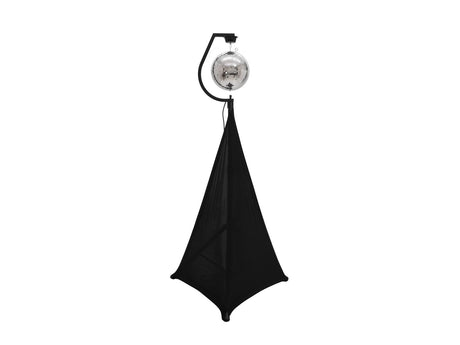 EUROLITE Set Mirror ball 30cm with stand and tripod cover black - Juodas trikampis dangalas, veidrodinė sfera