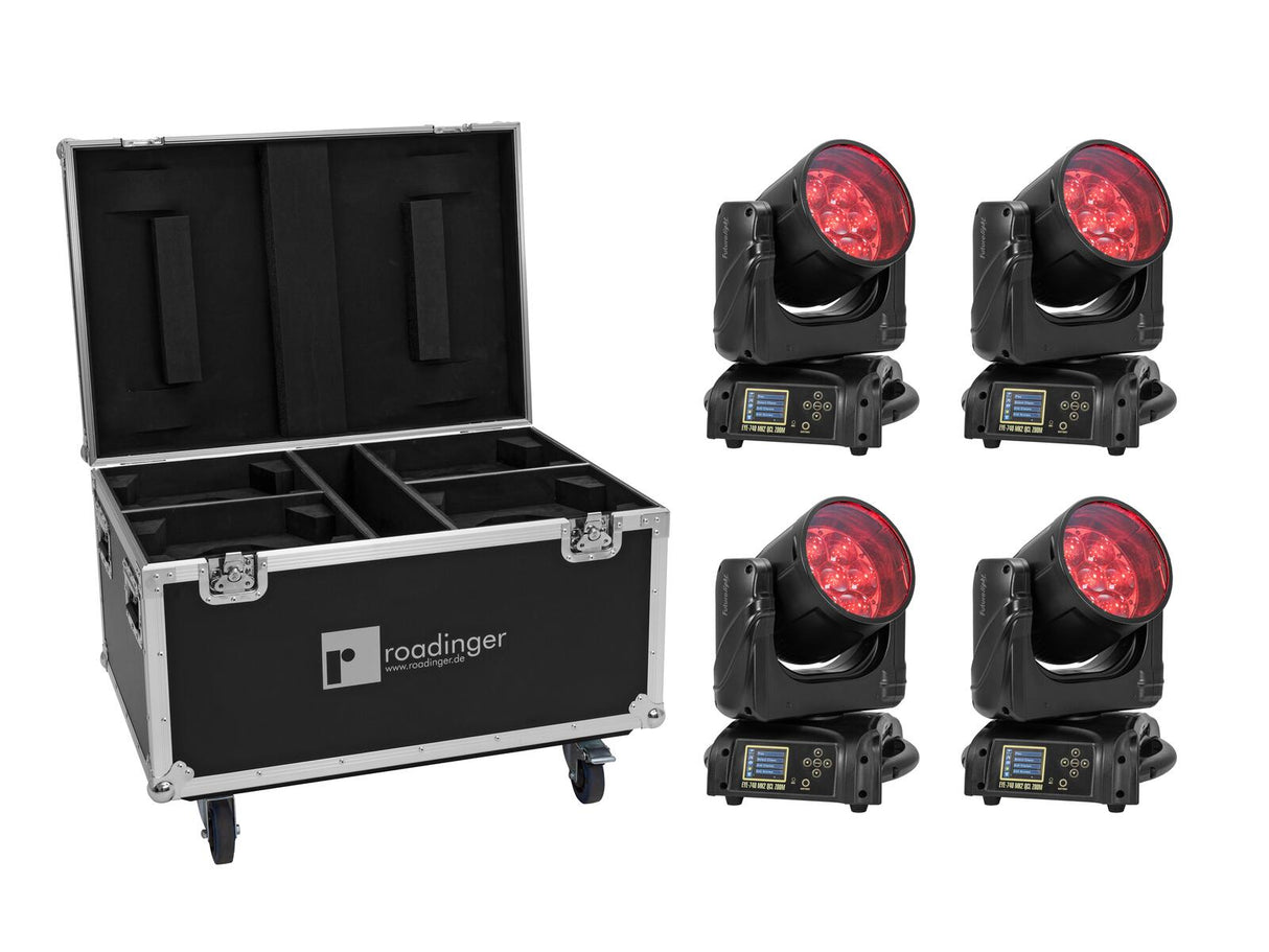 FUTURELIGHT komplektas 4x EYE-740 MK2 + dėklas su ratais