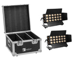 EUROLITE Komplektas 2x LED CLS-18 QCL RGB/WW 18x7W + Flightcase