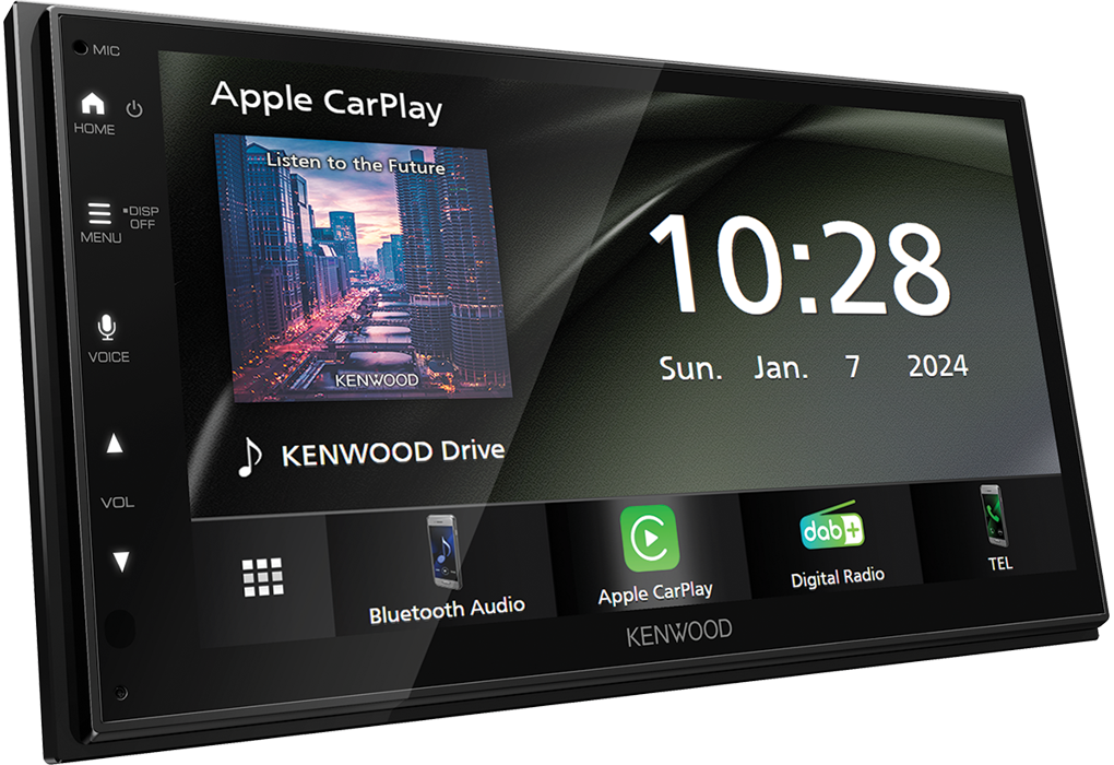 Kenwood DMX-6523DSM, 6.8" automobilinė multimedija su Apple CarPlay ir DAB+