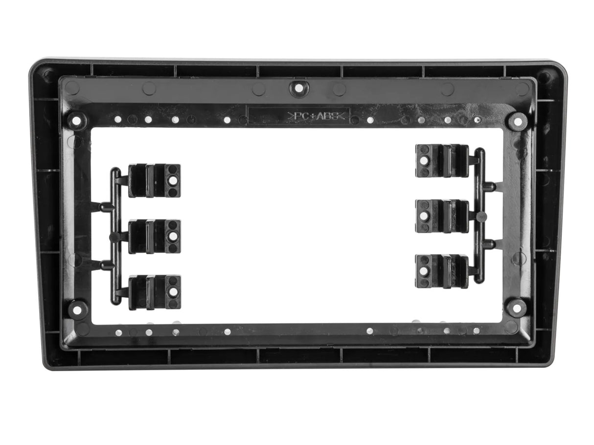 ACV 271000-43 universal facia plate 2-DIN To 9″ NON-DIN - Juodas rėmelis su laikikliais ekrano tvirtinimui